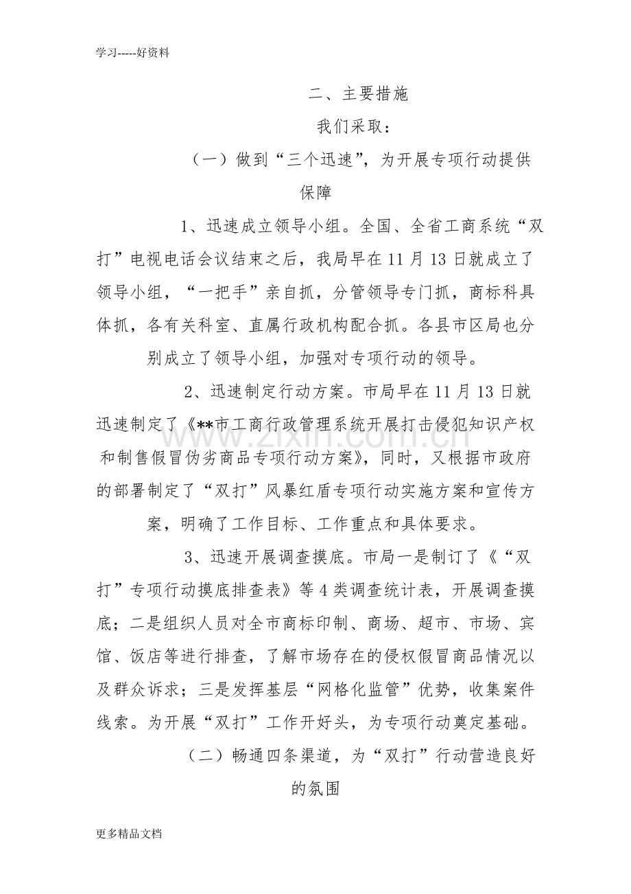 工商局“双打”专项行动工作总结资料讲解.doc_第2页