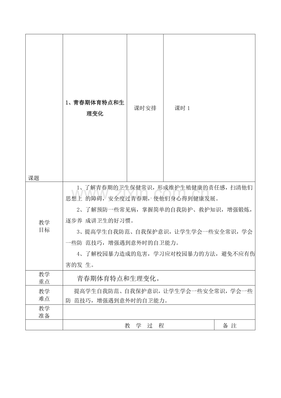 小学五年级下册体育全册教案.doc_第1页