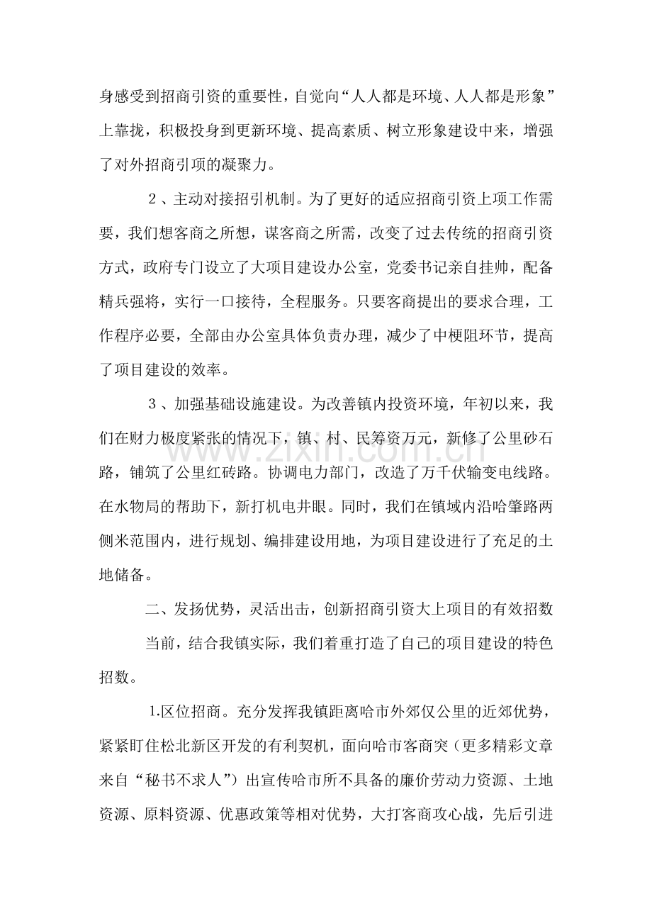 乡镇招商引资典型经验发言材料.doc_第2页
