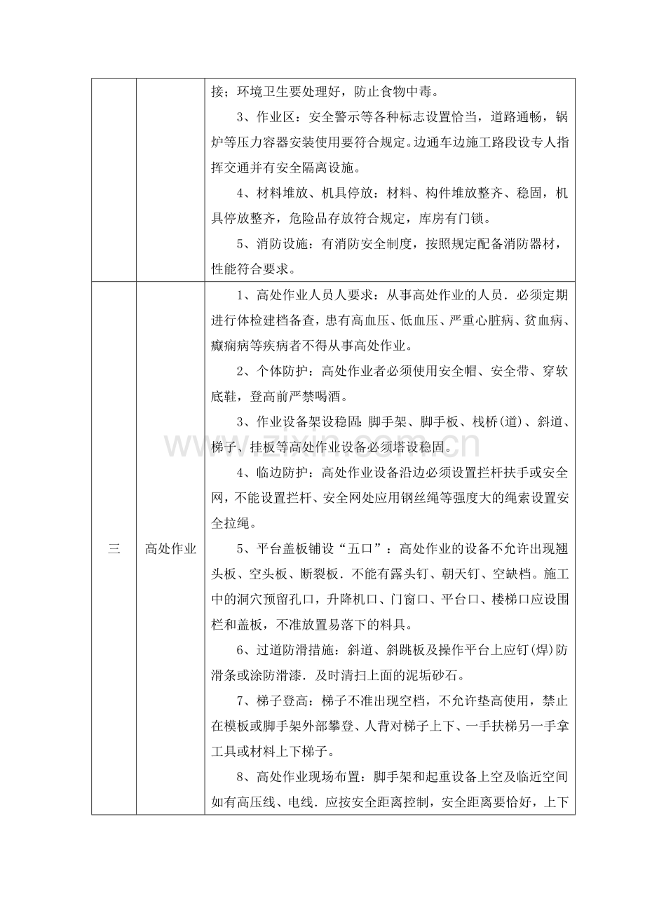 项目部施工安全生产注意事项.doc_第2页