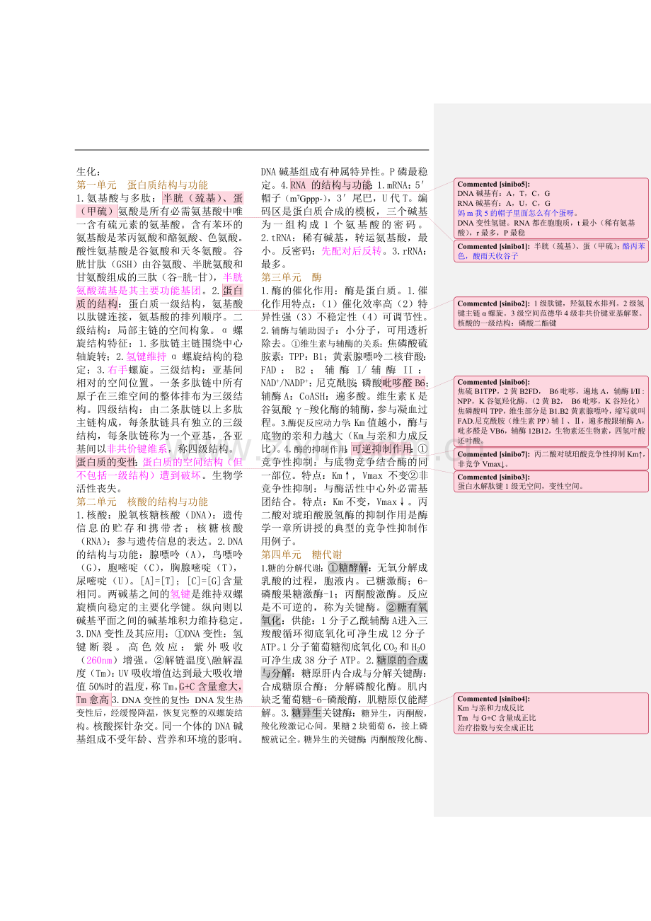 执业医师资格考试生物化学总结讲课讲稿.doc_第1页