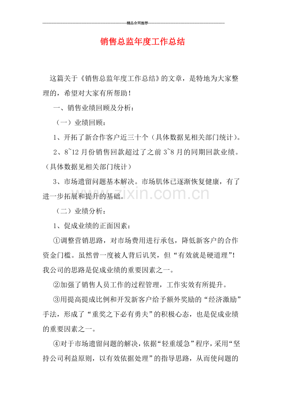 销售总监年度工作总结.doc_第1页