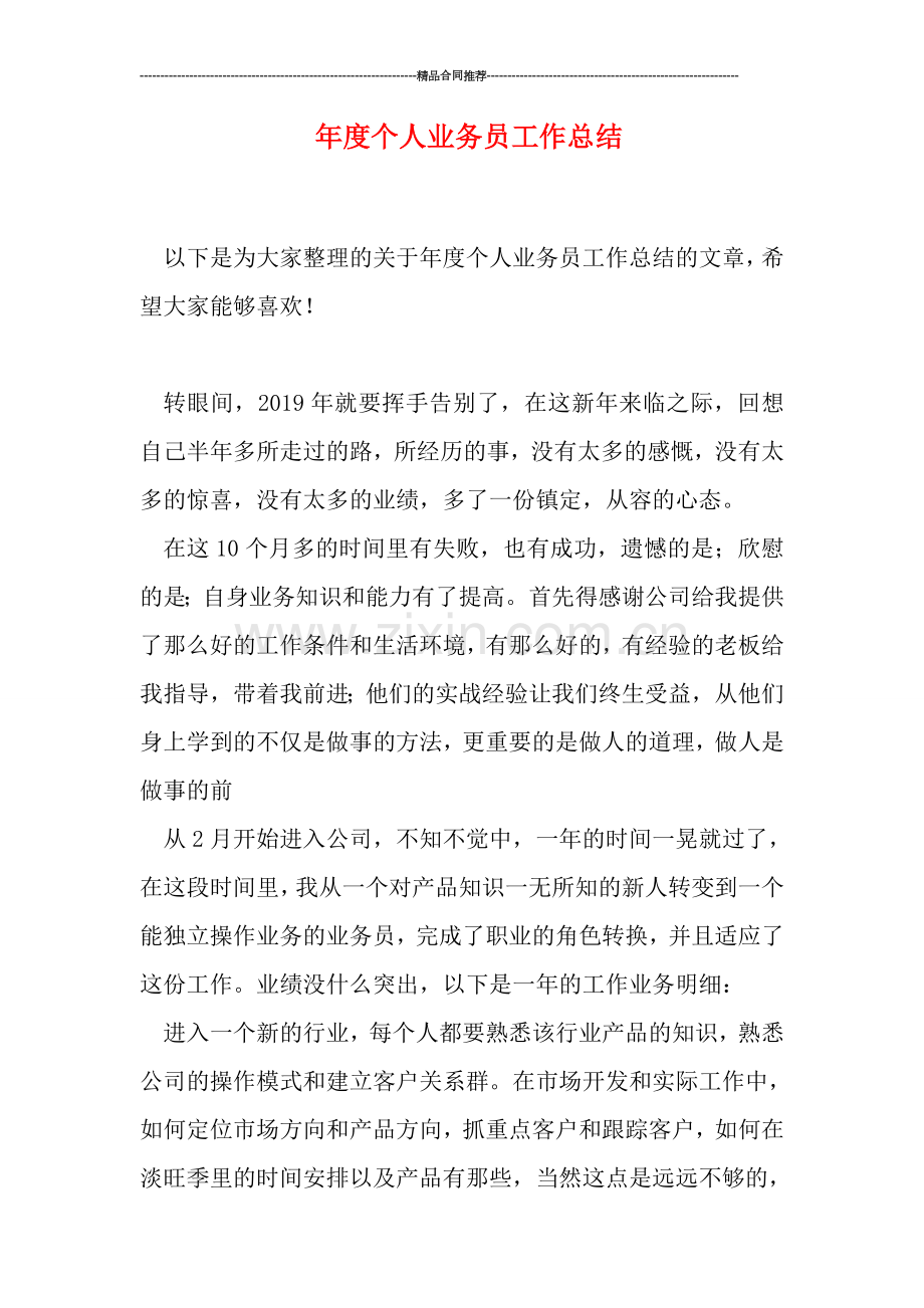 年度个人业务员工作总结.doc_第1页