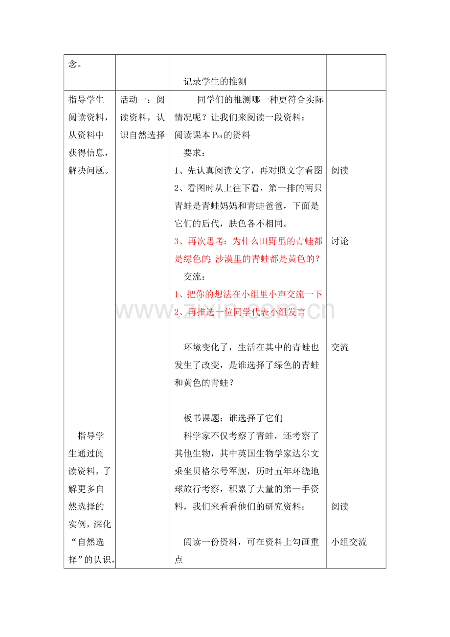 小学科学六年级上册《谁选择了它们》教案.doc_第2页