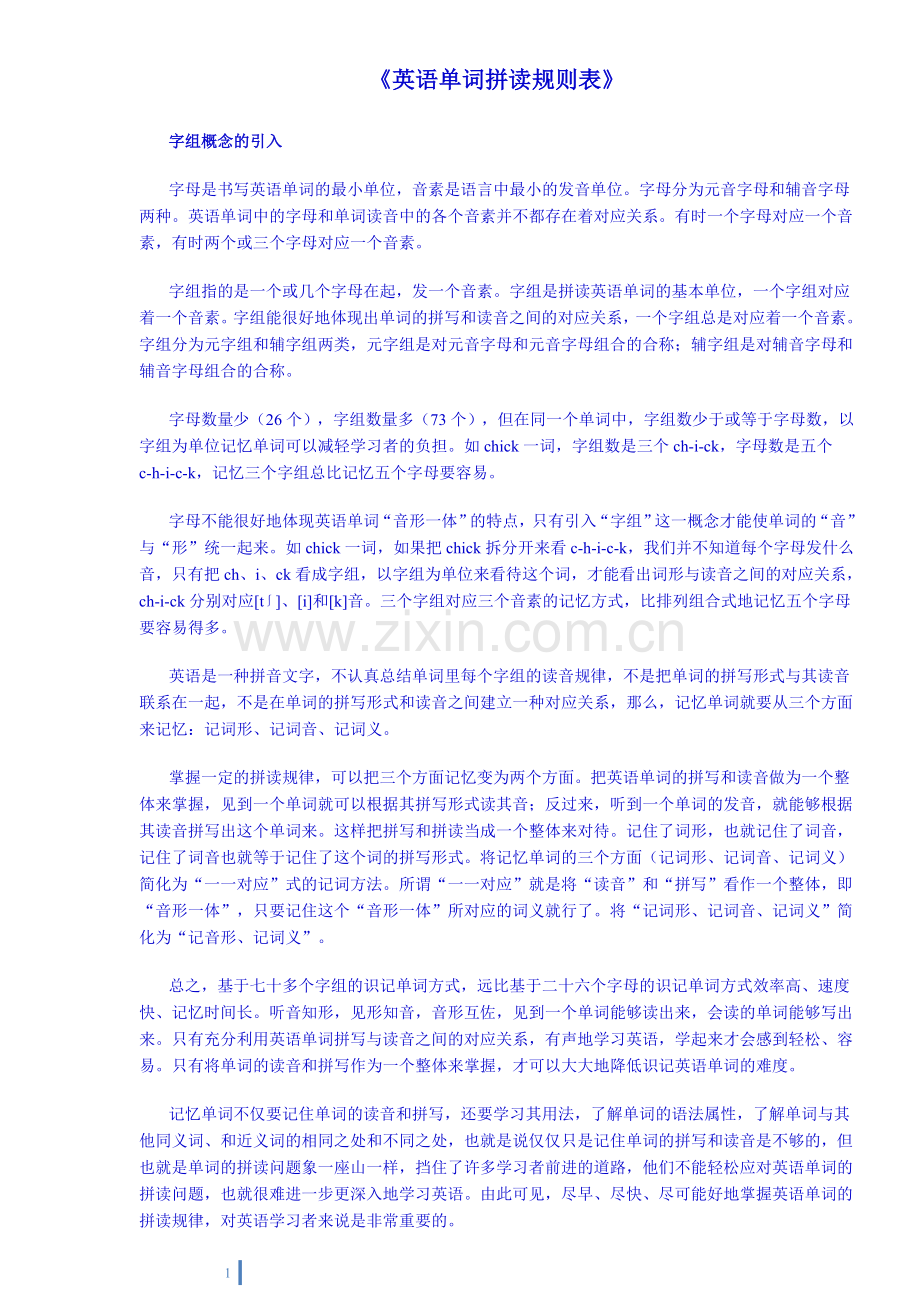 怎样拼读英语单词教程文件.doc_第1页