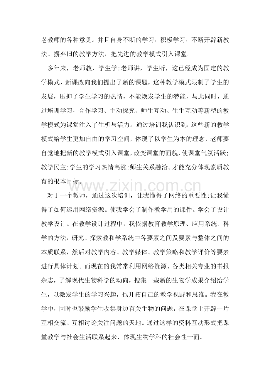 教师个人培训总结.doc_第2页