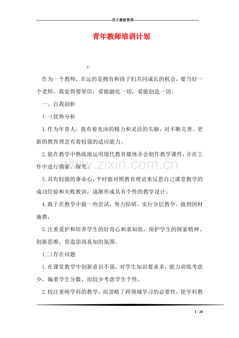 青年教师培训计划.doc_第1页