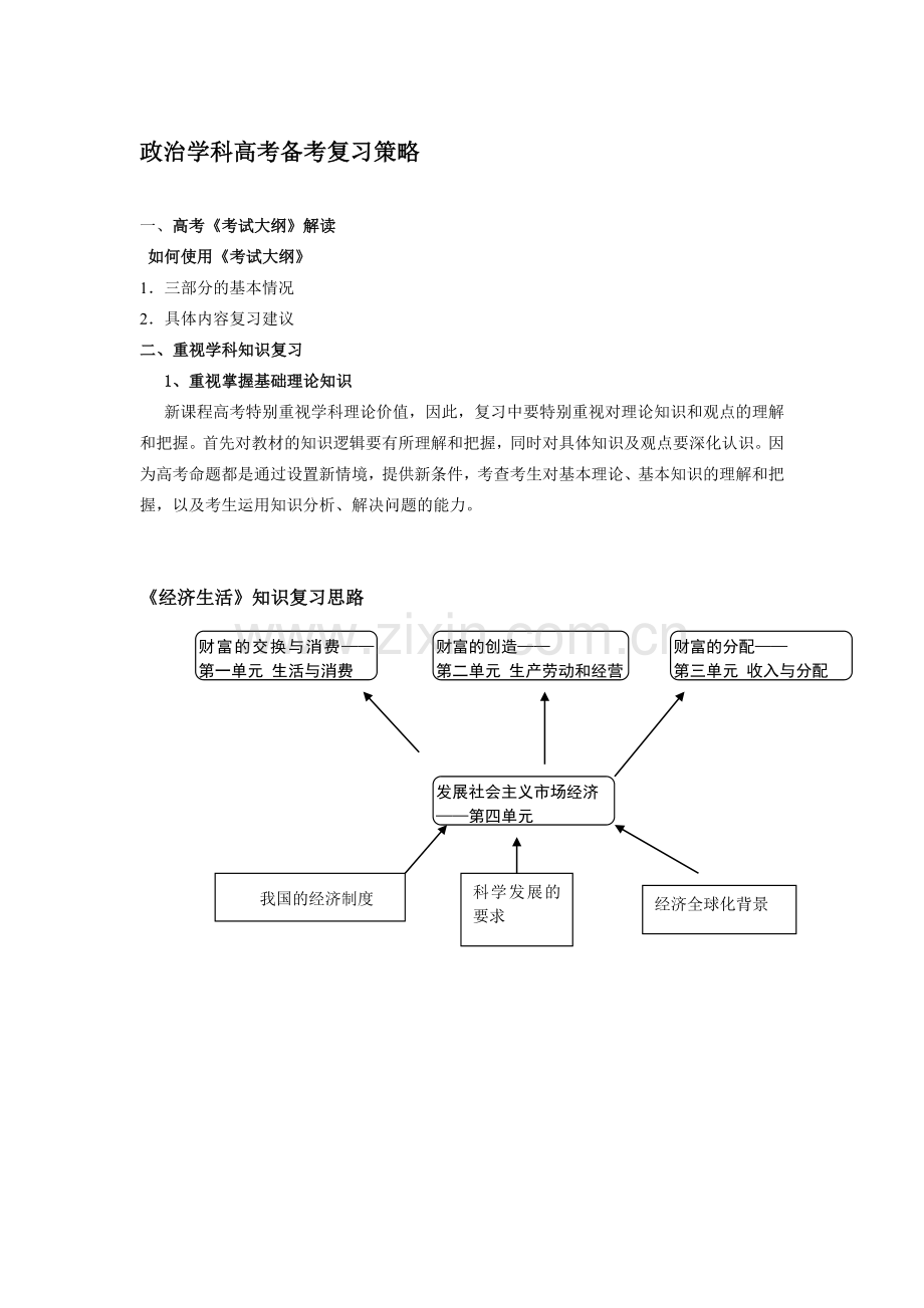 政治学科高考备考复习策略.doc_第1页