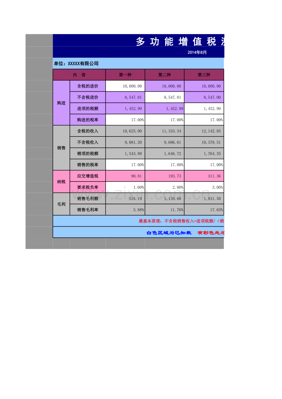 万能增值税计算表培训课件.xls_第1页