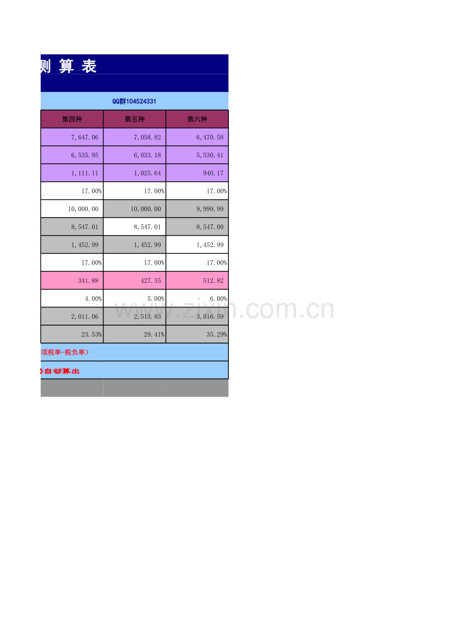 万能增值税计算表培训课件.xls_第2页