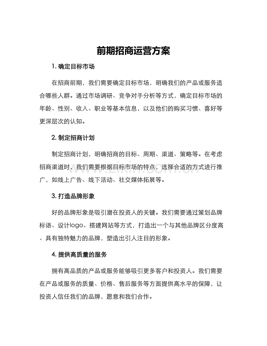 前期招商运营方案.docx_第1页