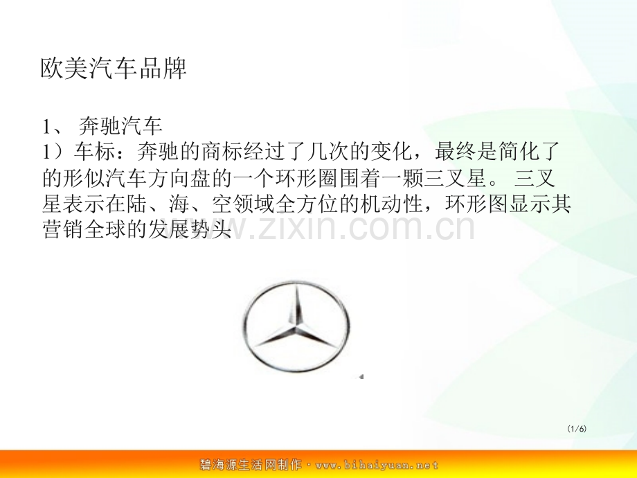 世界上主要汽车品牌的认识教学文稿.ppt_第1页