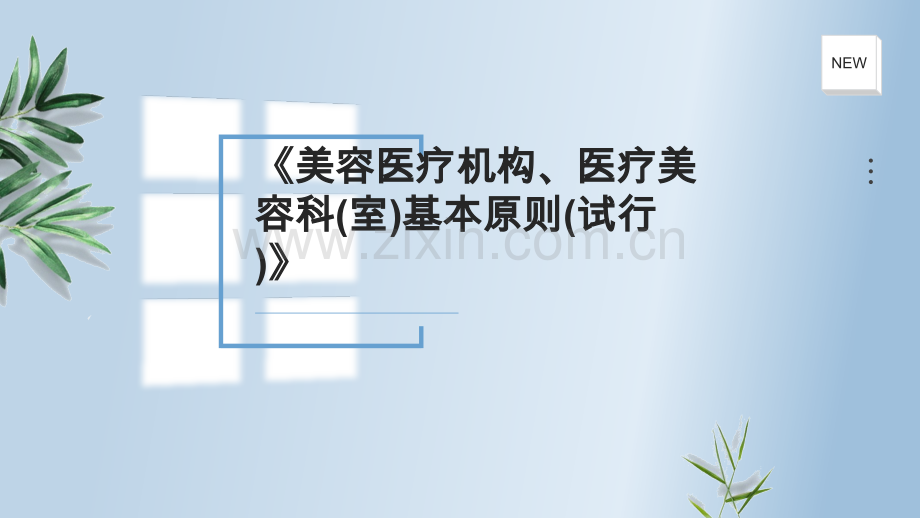 美容医疗机构医疗美容科室基本标准试行.pptx_第1页