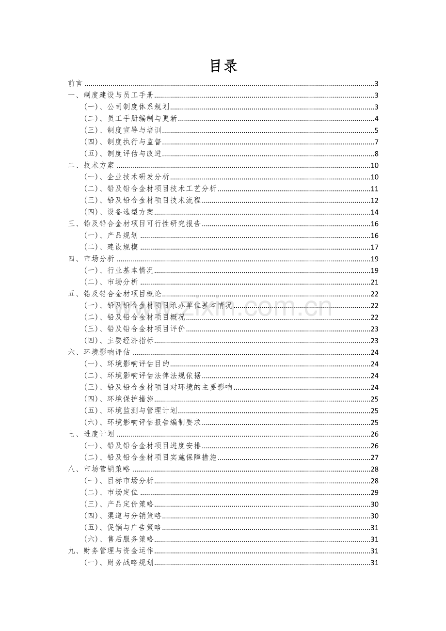 2024年铅及铅合金材项目可行性研究报告.docx_第2页