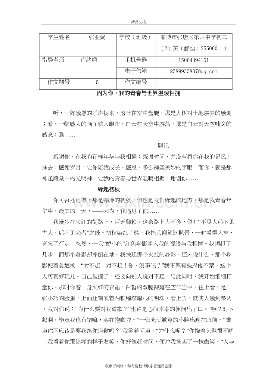 因为你-我的青春与世界温暖相拥资料讲解.doc_第2页
