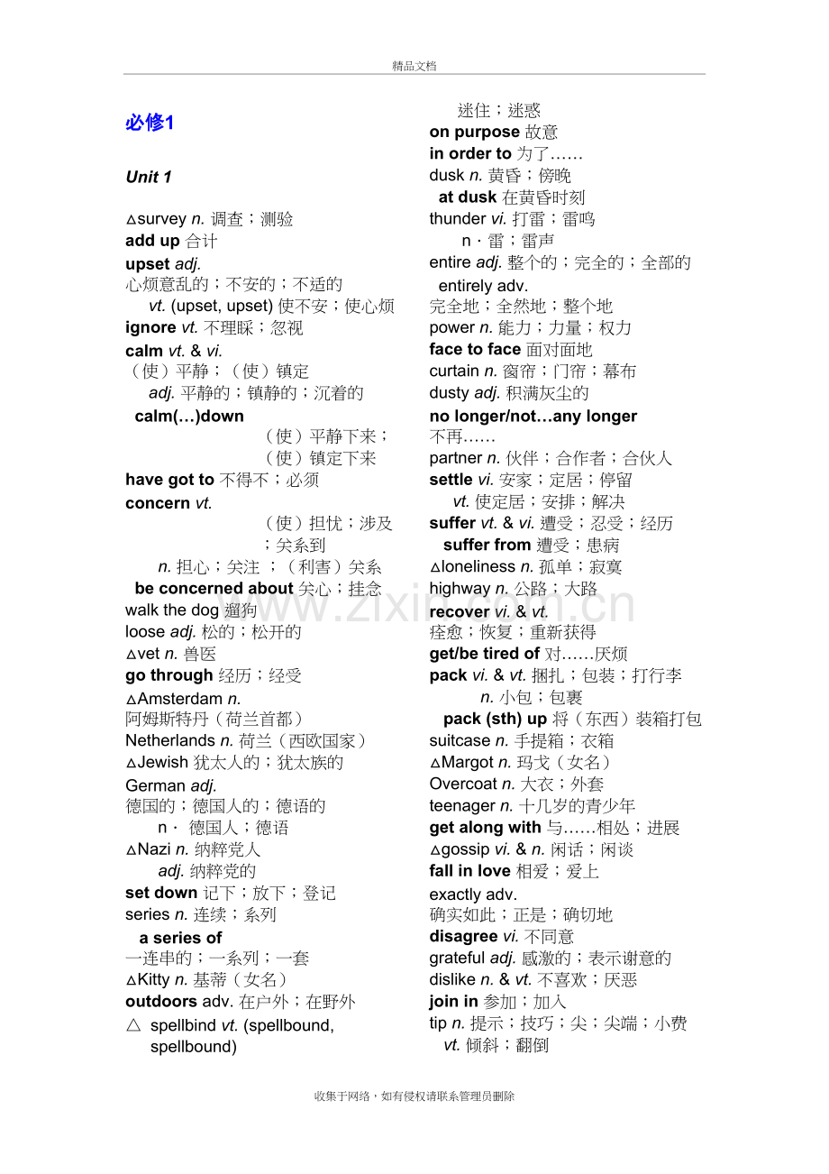 高中英语单词必修1到8加选修复习过程.doc_第2页