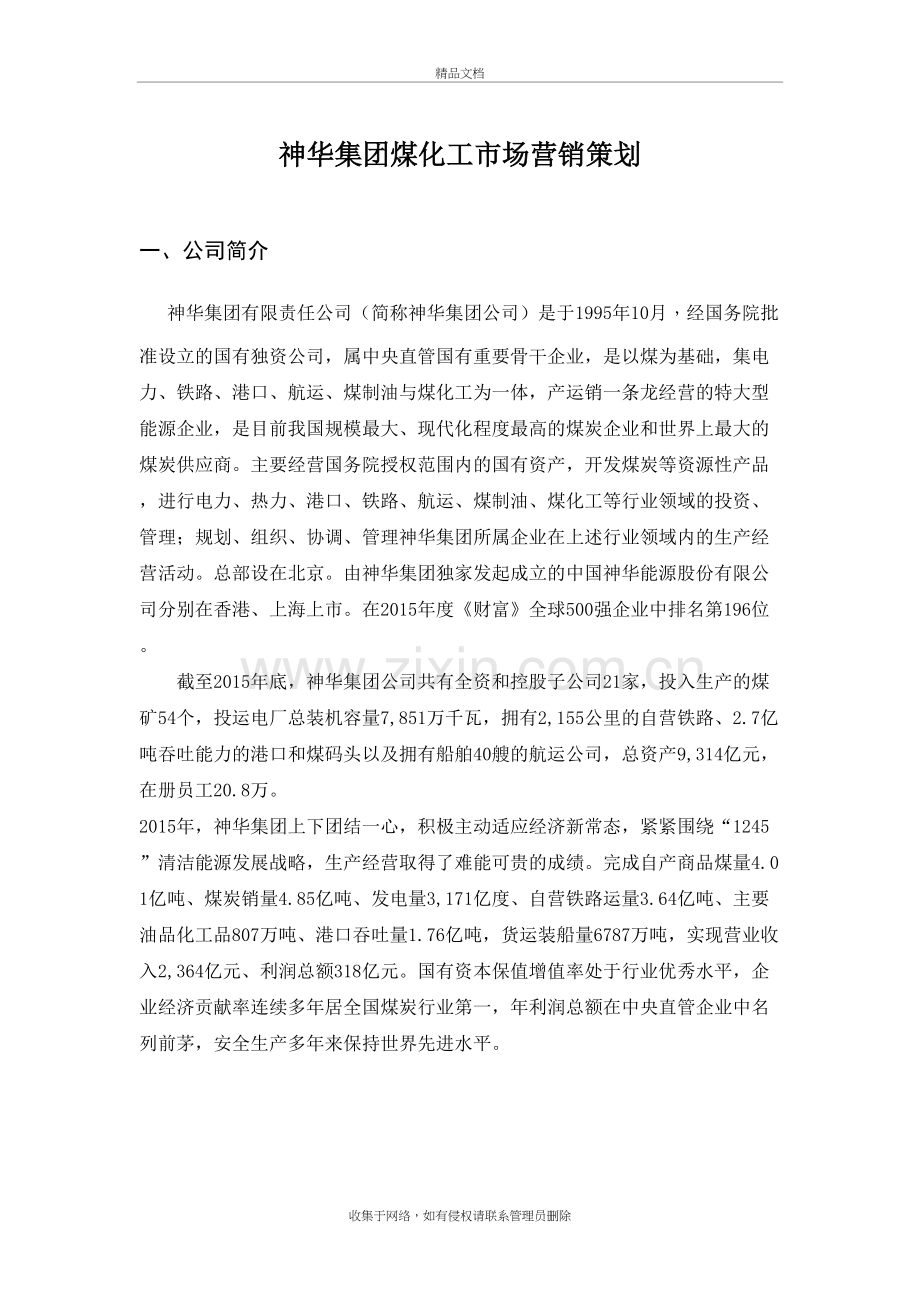 神华集团煤化工市场营销策划教学内容.doc_第2页