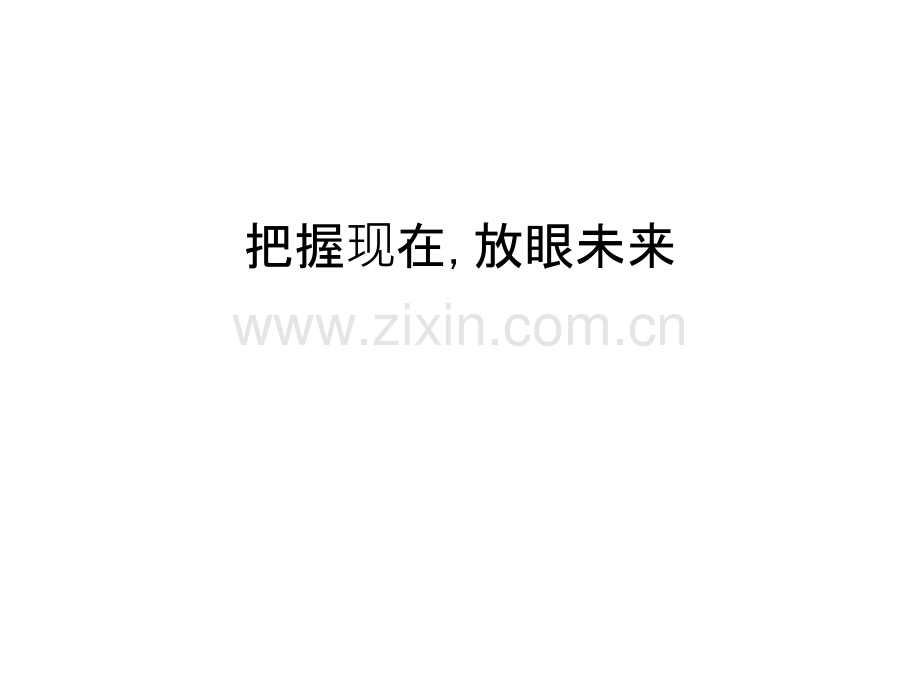 把握现在-放眼未来教程文件.ppt_第1页