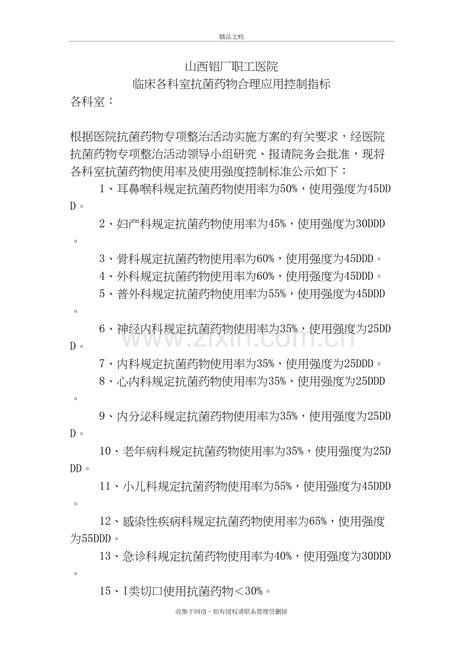 临床各科室抗菌药物合理应用控制指标教学内容.doc_第2页