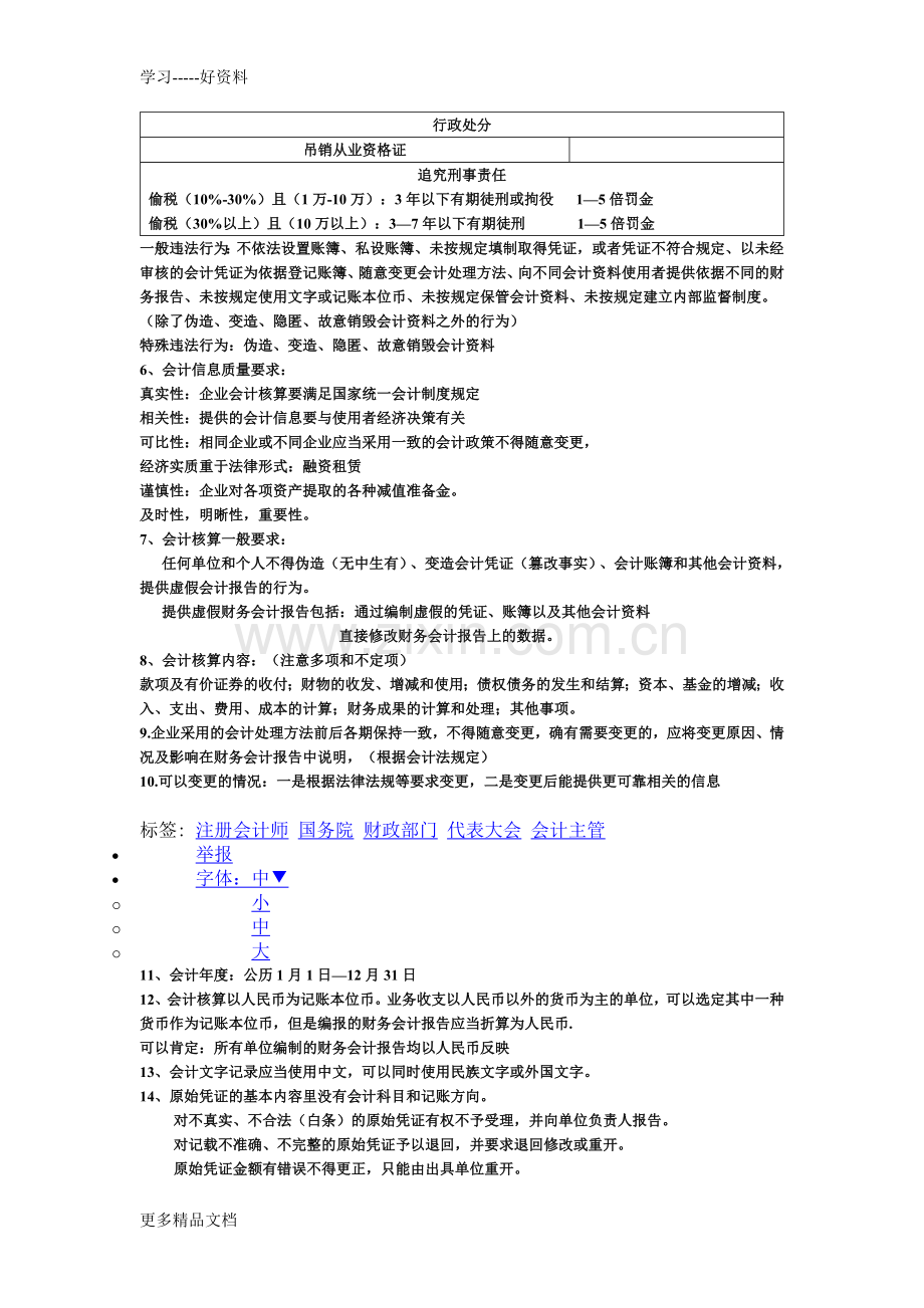 财政法规与会计职业道德考试必考重点复习课程.doc_第2页