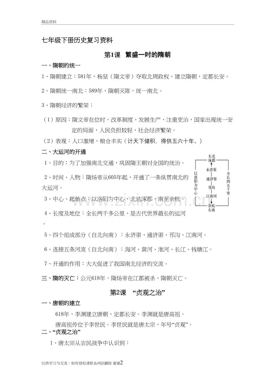 七年级下册历史复习资料讲课讲稿.doc_第2页