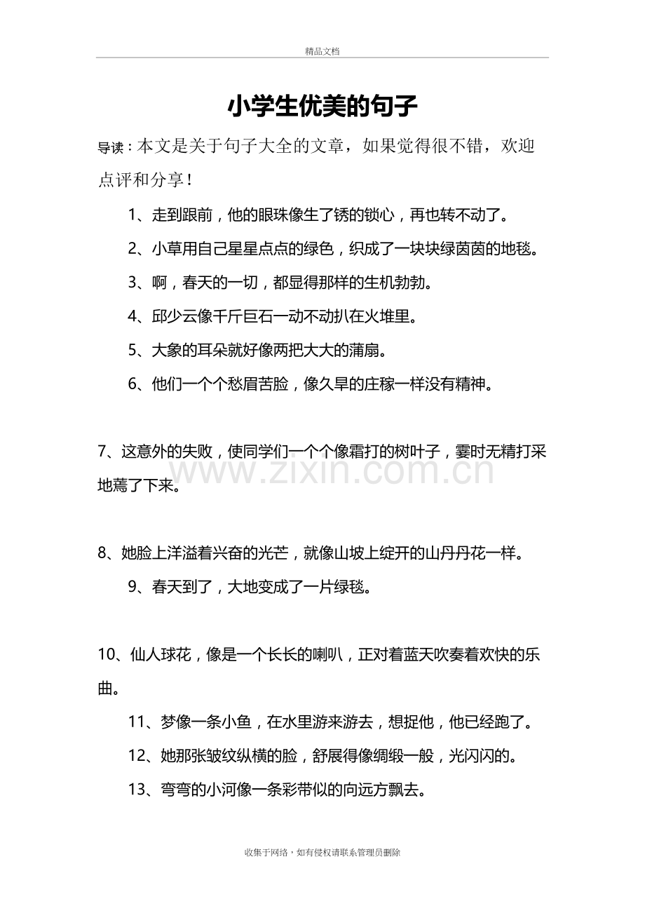 小学生优美的句子复习过程.doc_第2页