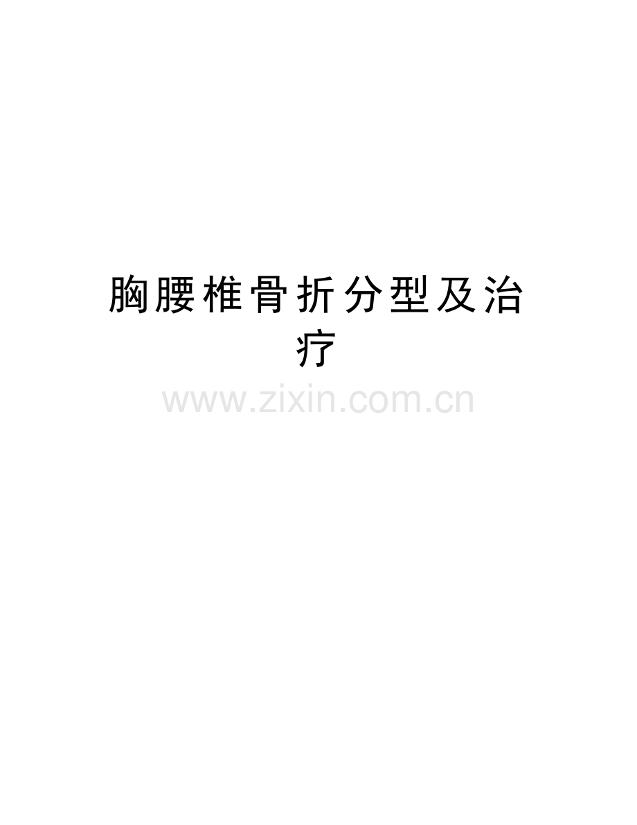 胸腰椎骨折分型及治疗电子教案.doc_第1页