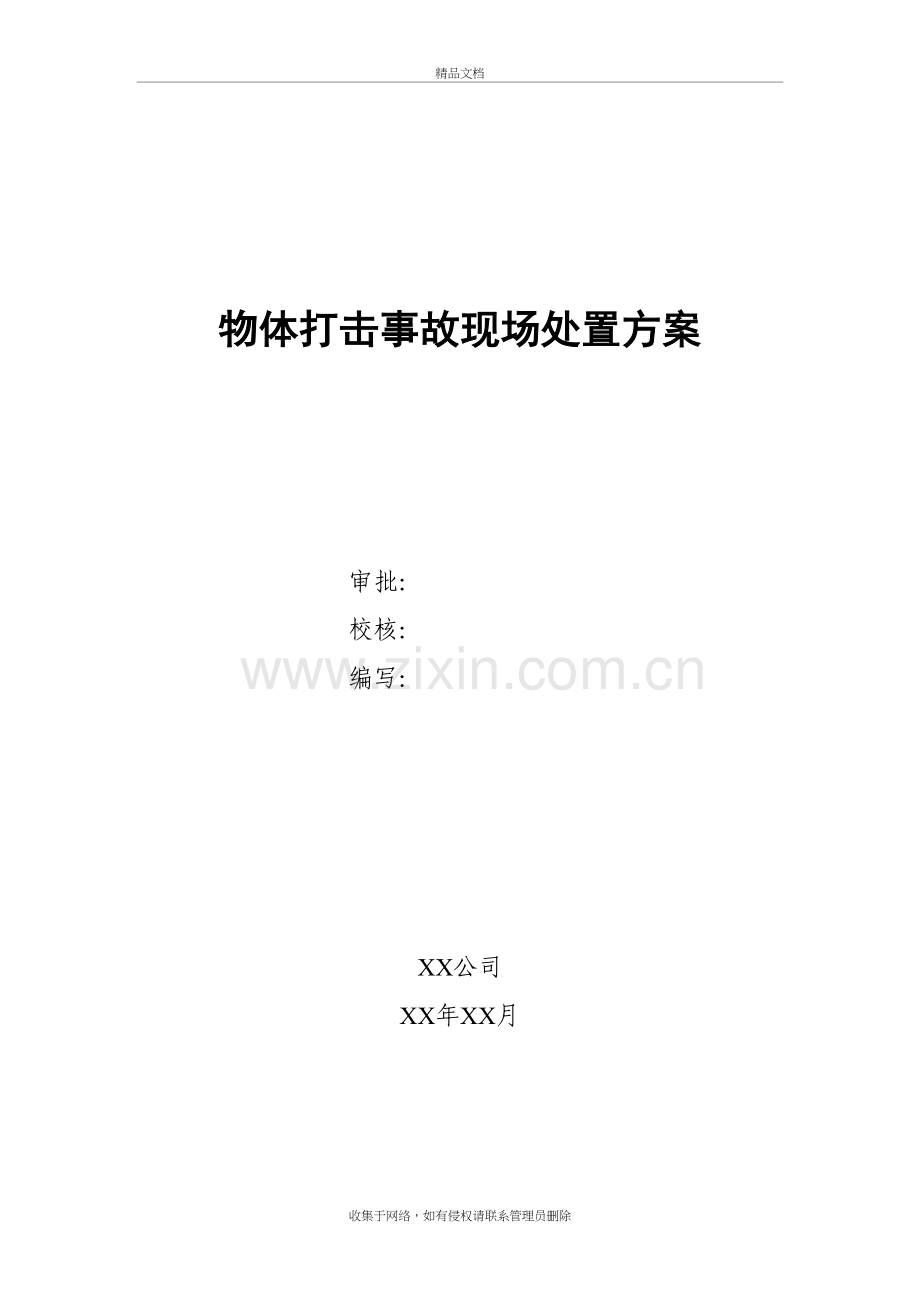 物体打击事故现场处置方案备课讲稿.doc_第2页