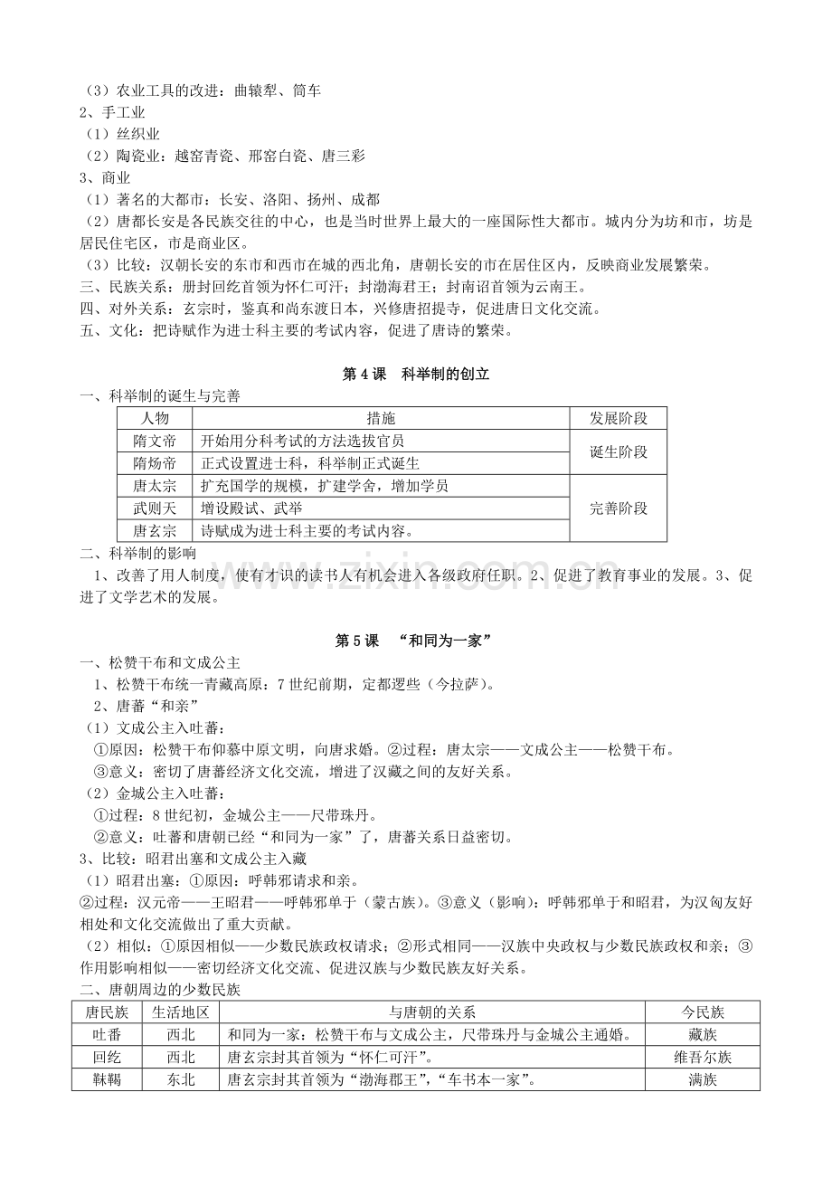 七年级下册历史知识点教学文稿.doc_第2页