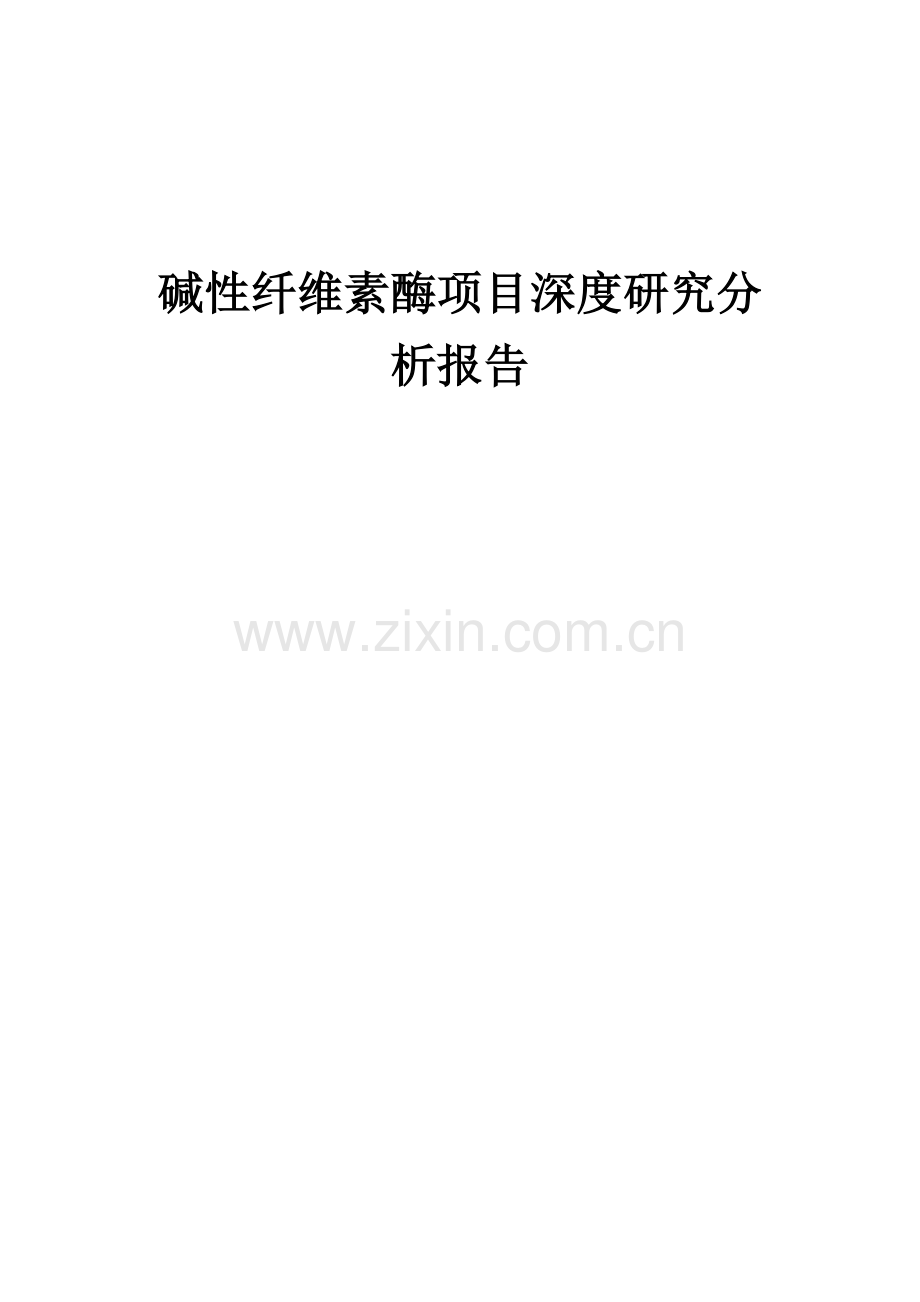 2024年碱性纤维素酶项目深度研究分析报告.docx_第1页