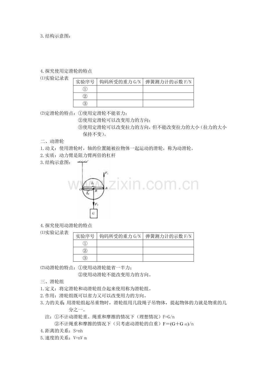 第十一章-简单机械和功--基本知识点讲课讲稿.doc_第2页