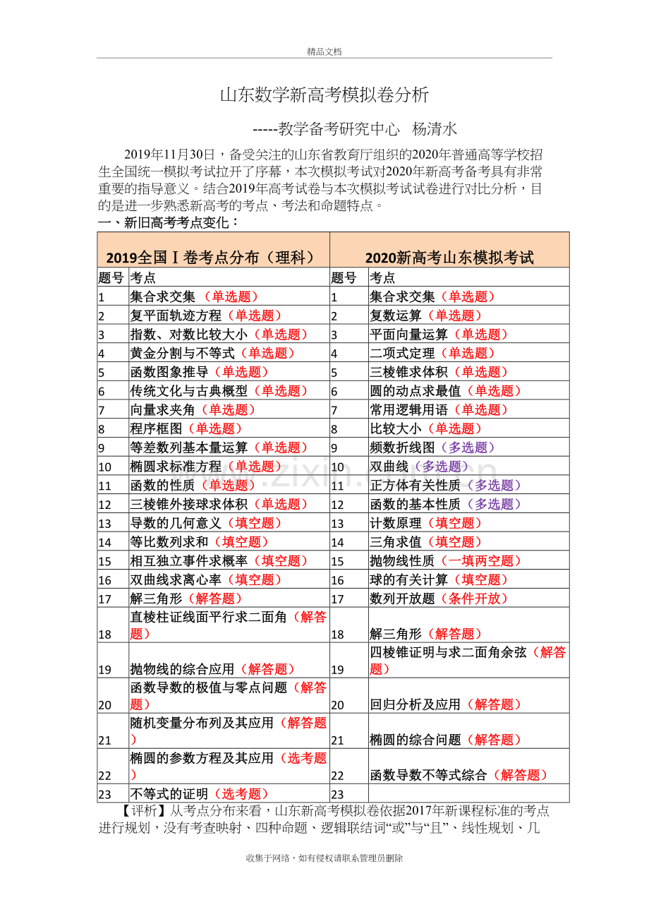 山东数学新高考模拟卷分析电子教案.doc_第2页