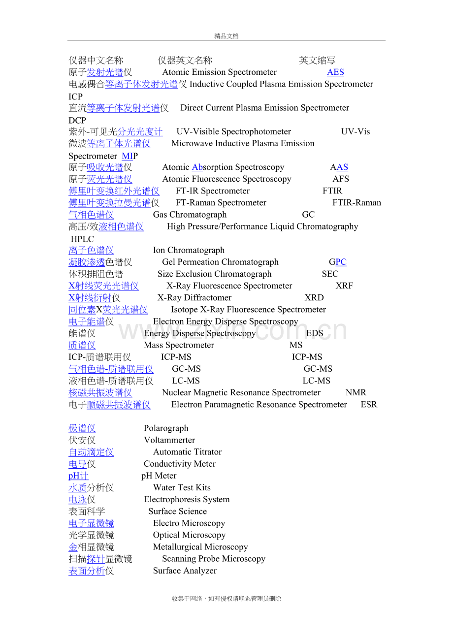 仪器的中英文名称及缩写演示教学.doc_第2页