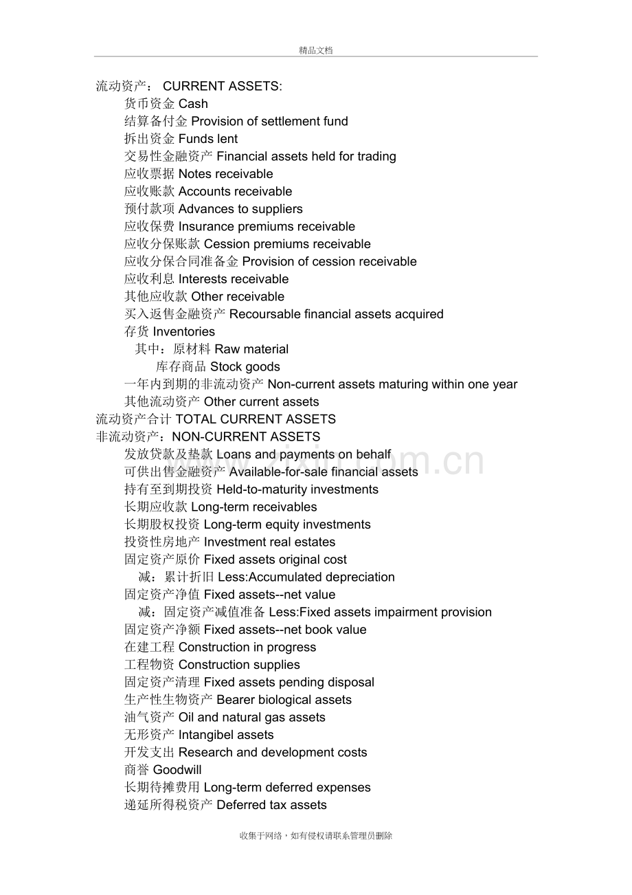 会计专业术语中英文对照教学文案.doc_第2页