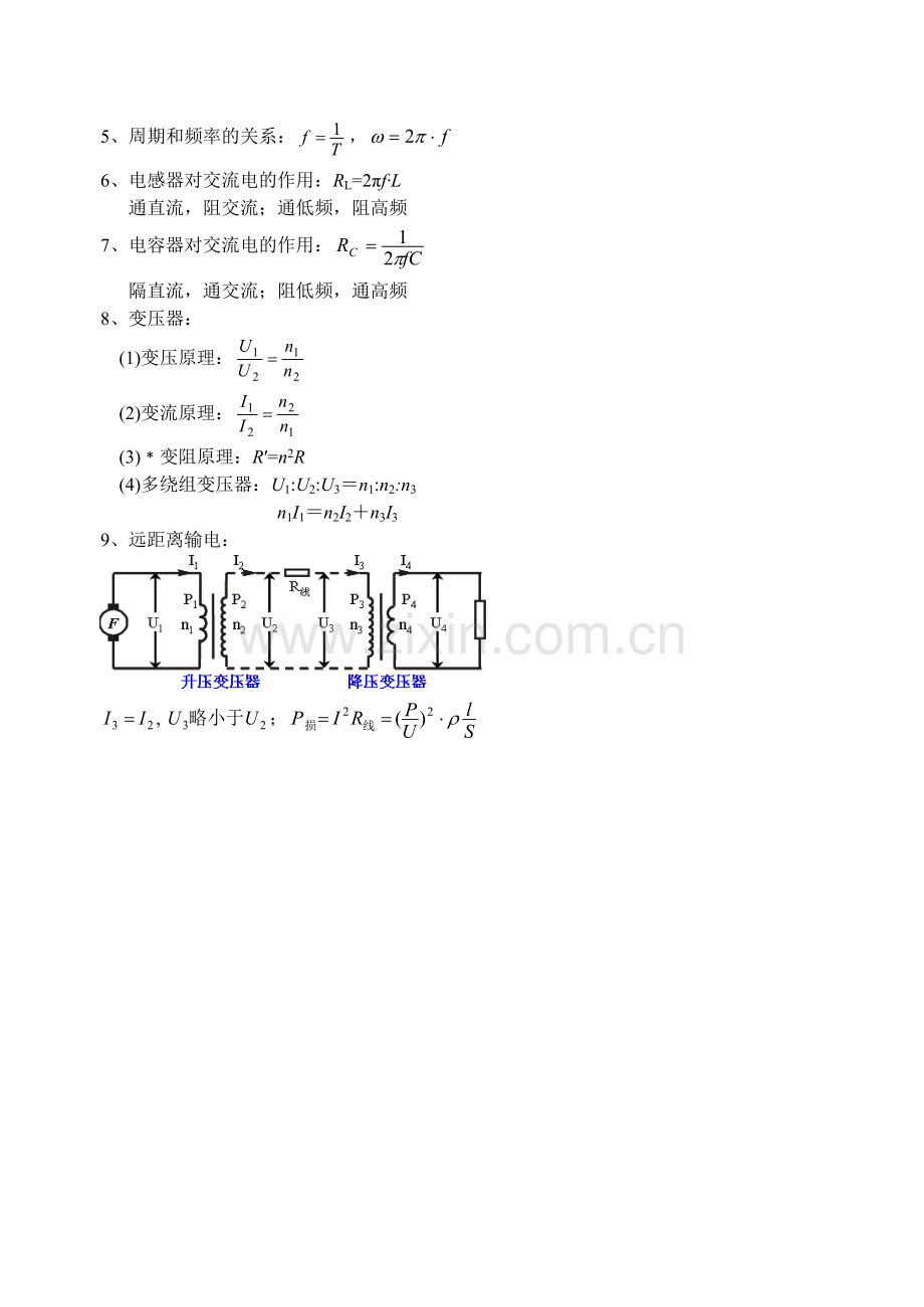 高中物理选修3-2公式99200演示教学.doc_第2页