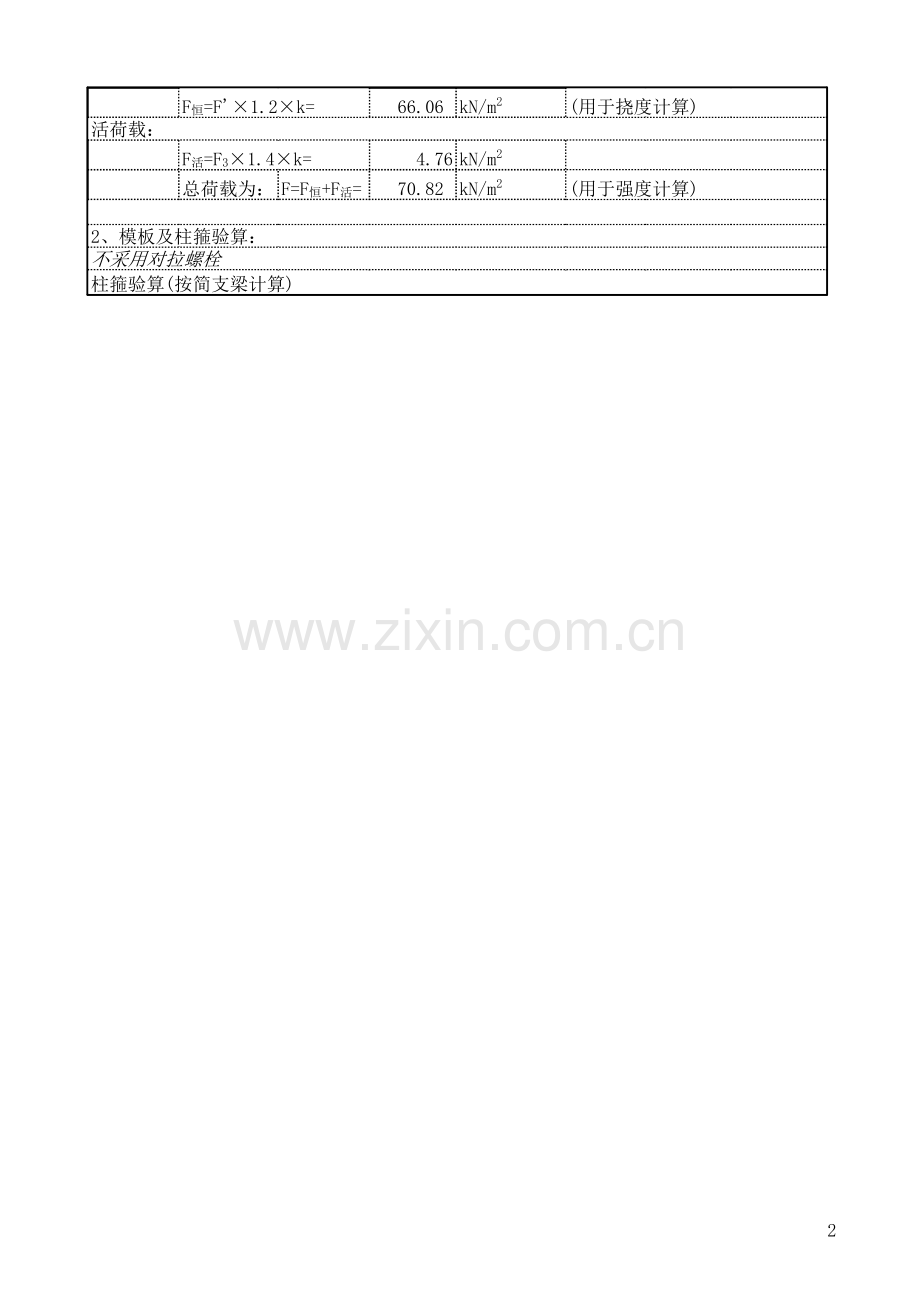 柱模板计算知识讲解.xls_第2页