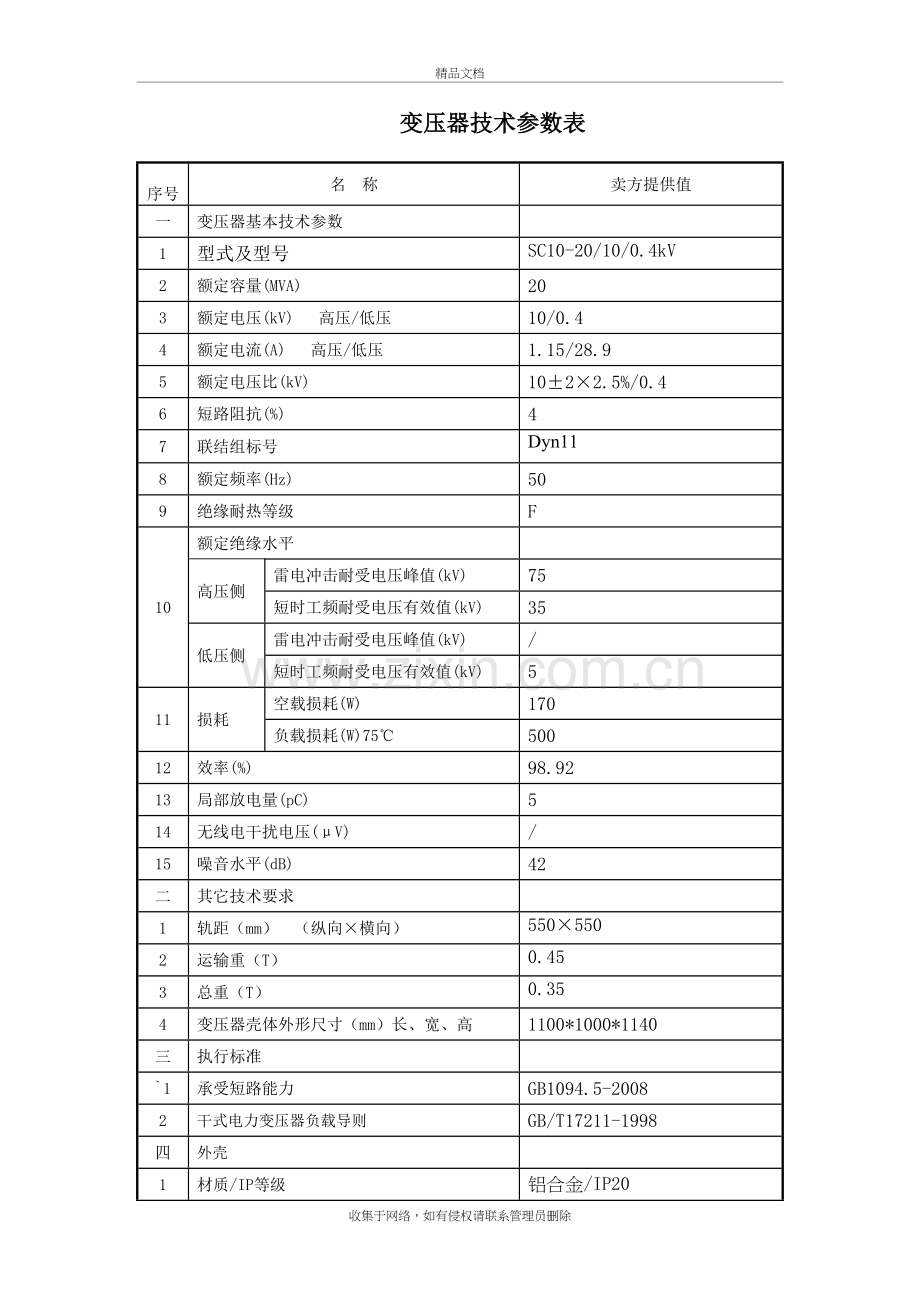 干式变压器选型表(10KV)教学内容.doc_第2页