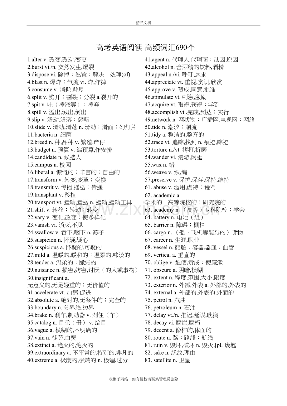 高考英语阅读高频词汇690个备课讲稿.doc_第2页