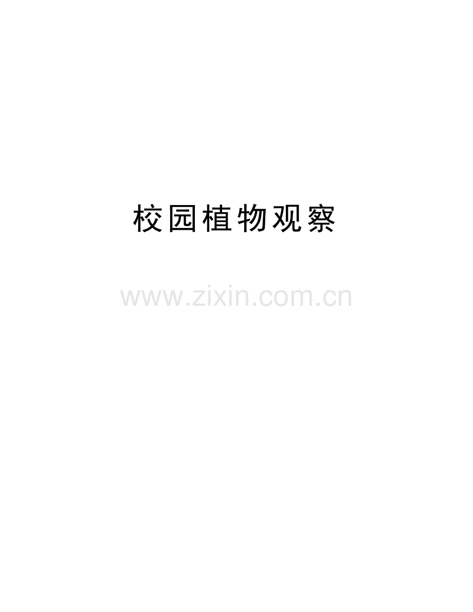 校园植物观察教学内容.doc_第1页