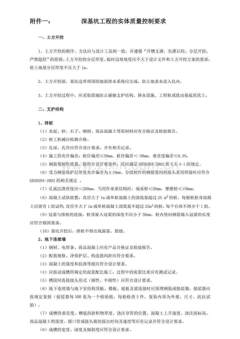 深基坑检查要求与表格教学内容.doc_第1页