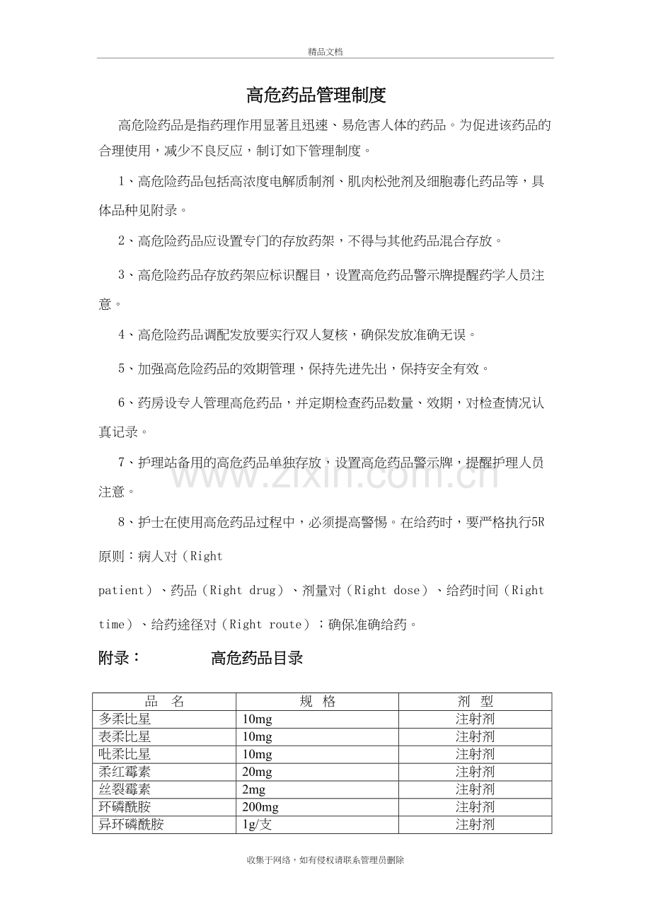 高危药品管理制度教学提纲.doc_第2页