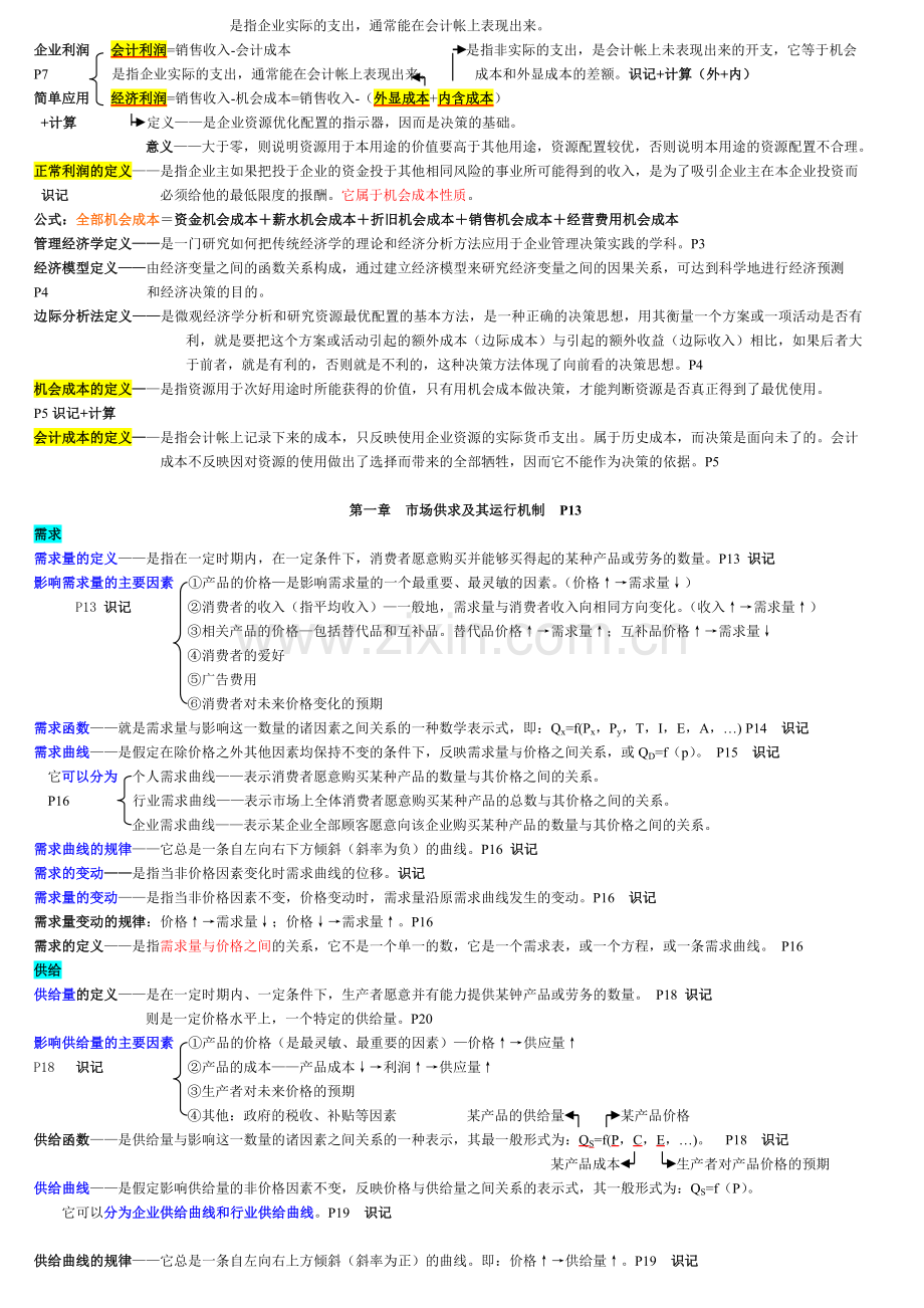 管理经济学-复习手记教学总结.doc_第2页