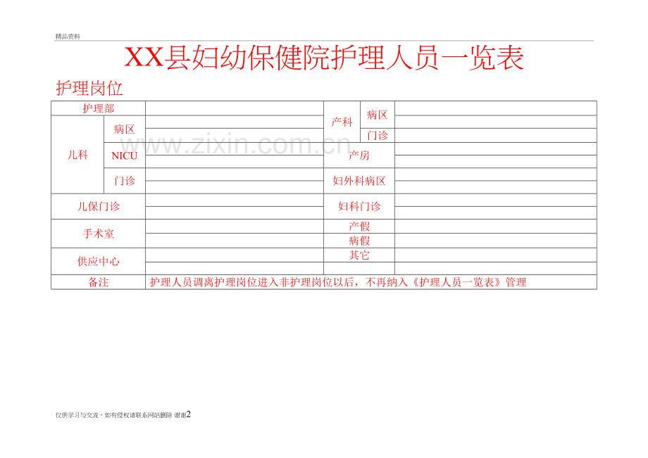 护理人员一览表教程文件.doc_第2页