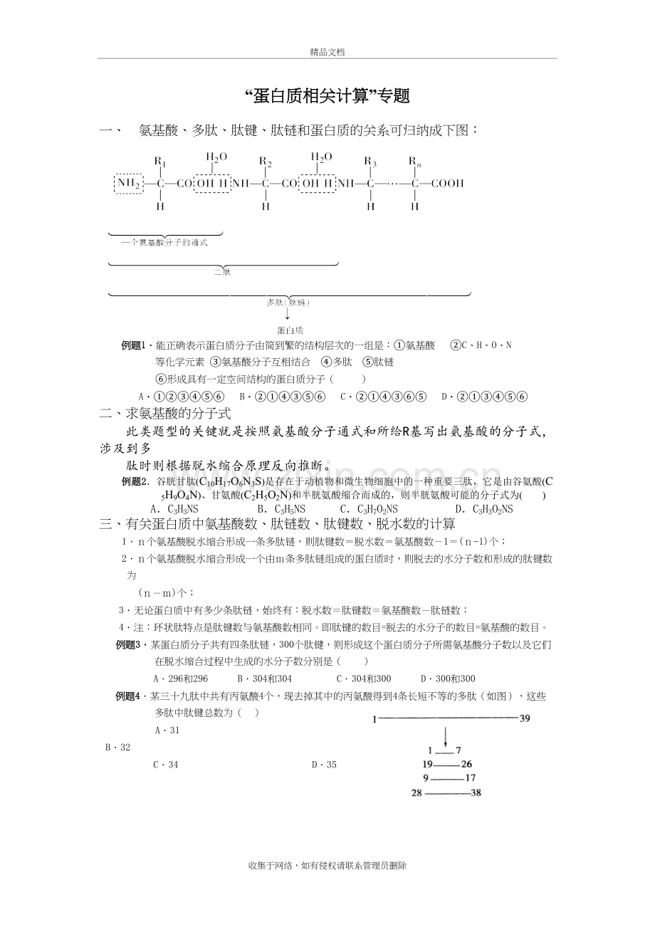 “蛋白质相关计算”专题讲课教案.doc_第2页