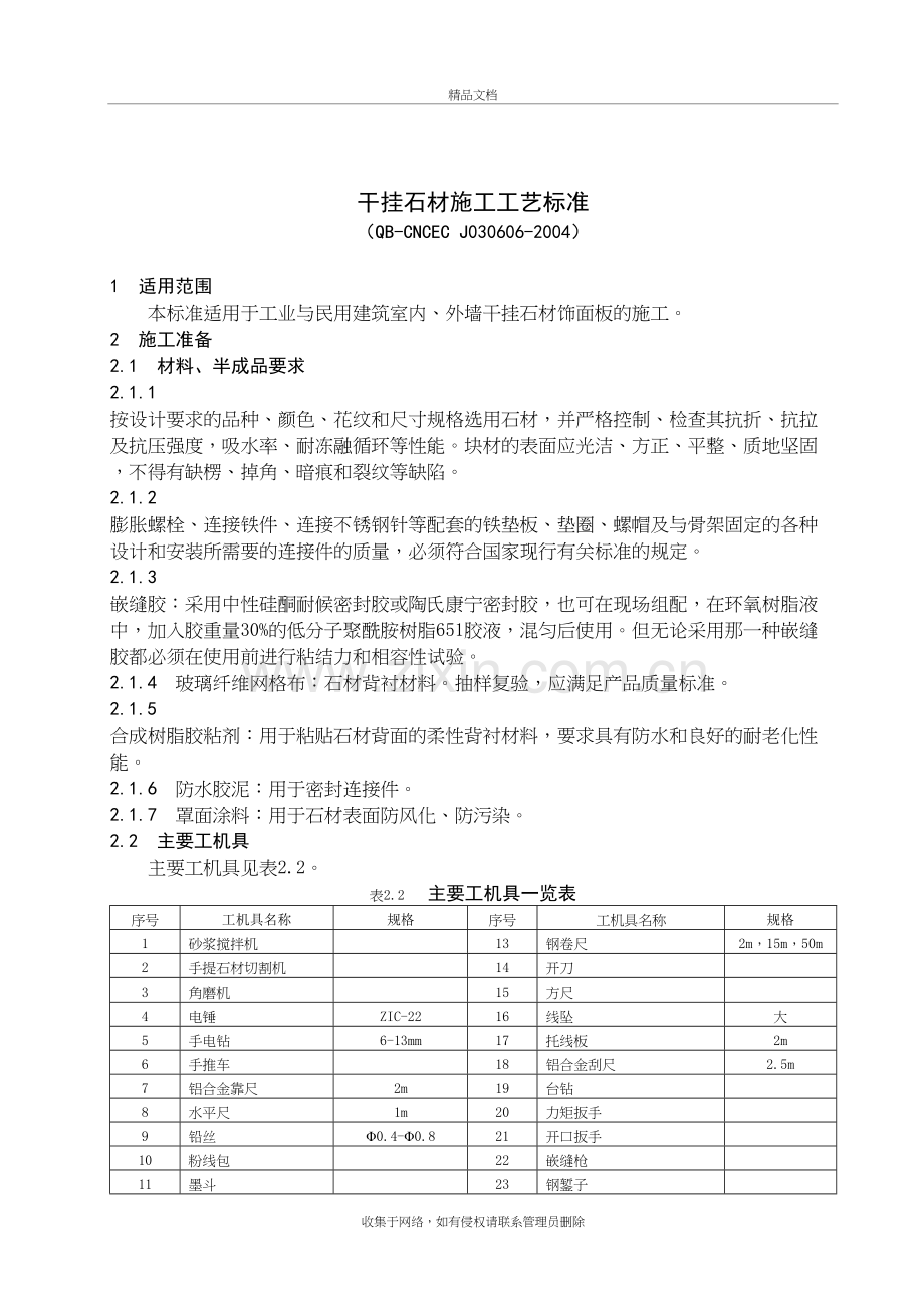 幕墙干挂石材施工工艺流程说课材料.doc_第2页