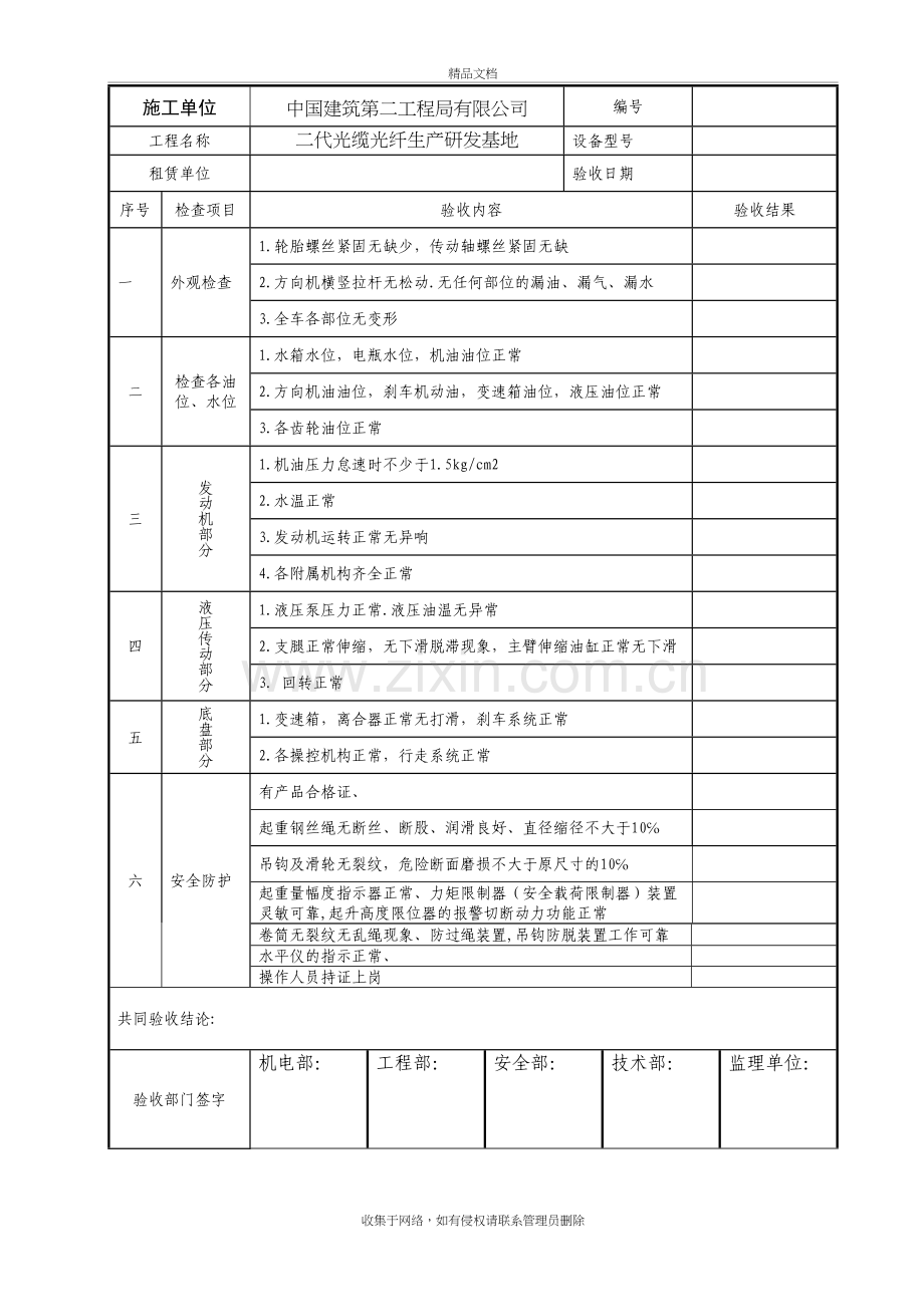 汽车吊入场验收表电子教案.doc_第2页