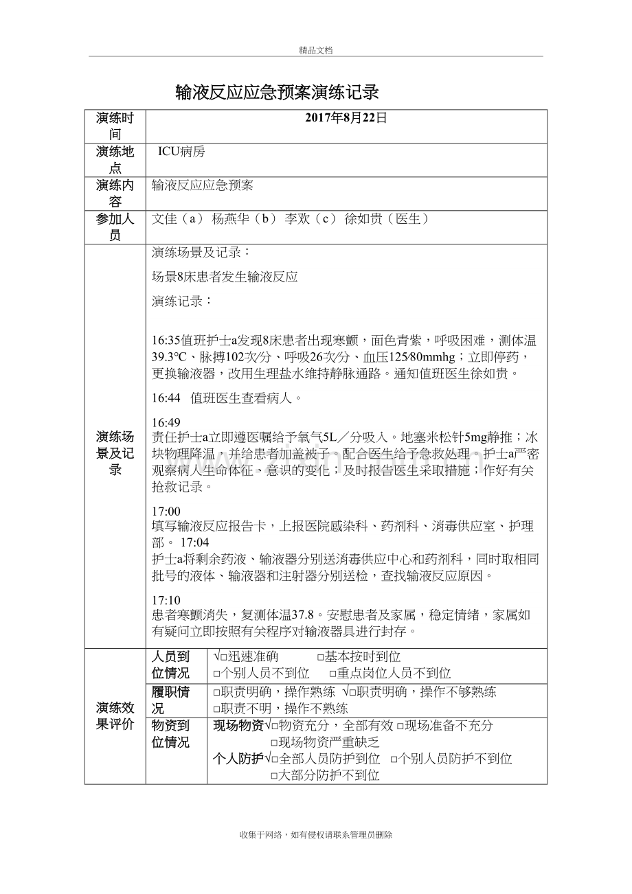 输液反应预案演练记录说课材料.doc_第2页