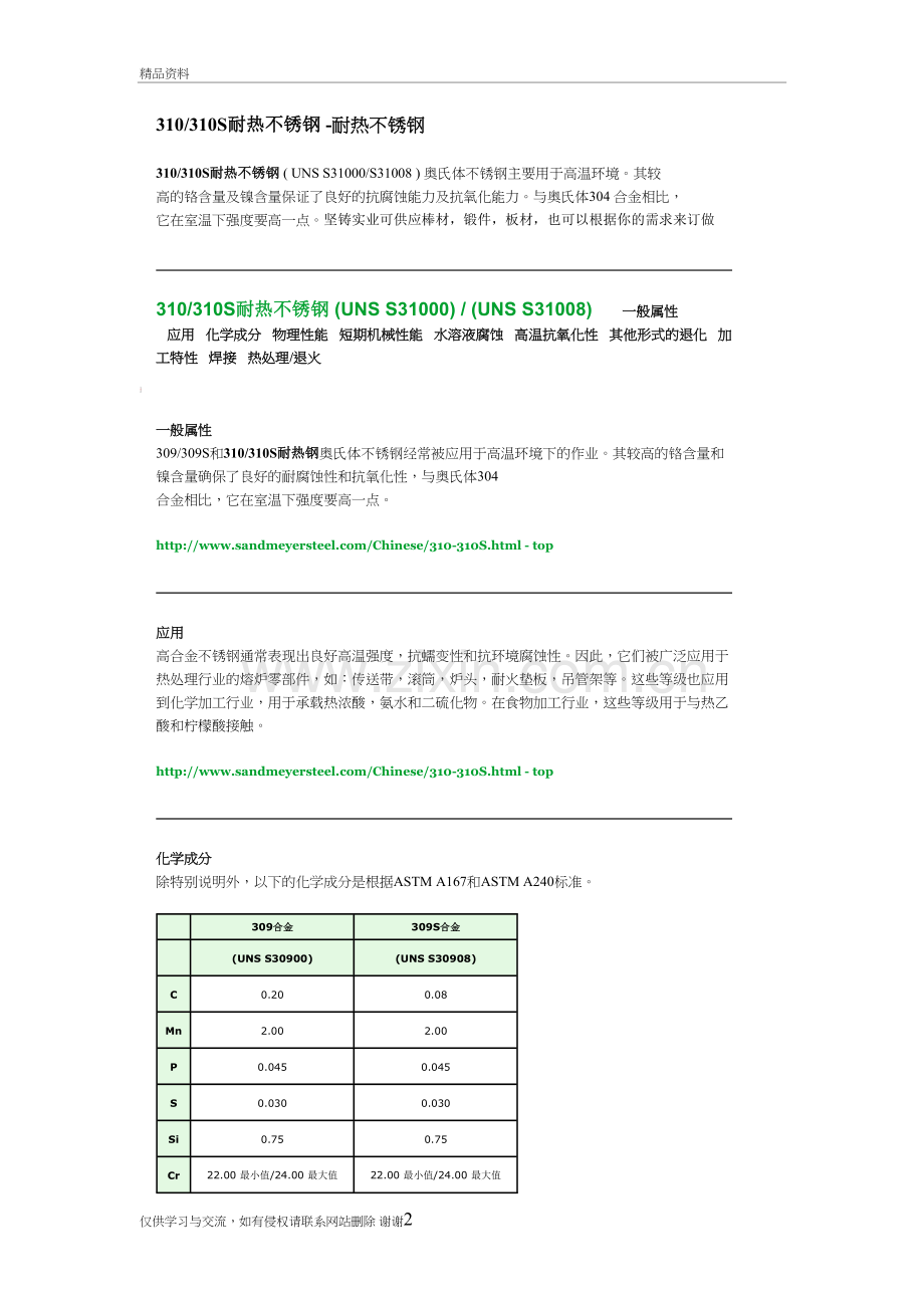 310S耐热不锈钢讲课讲稿.doc_第2页