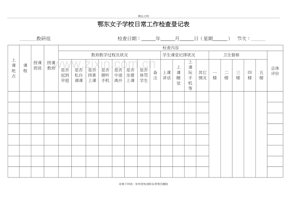 课堂教学检查表(新)复习进程.doc_第2页