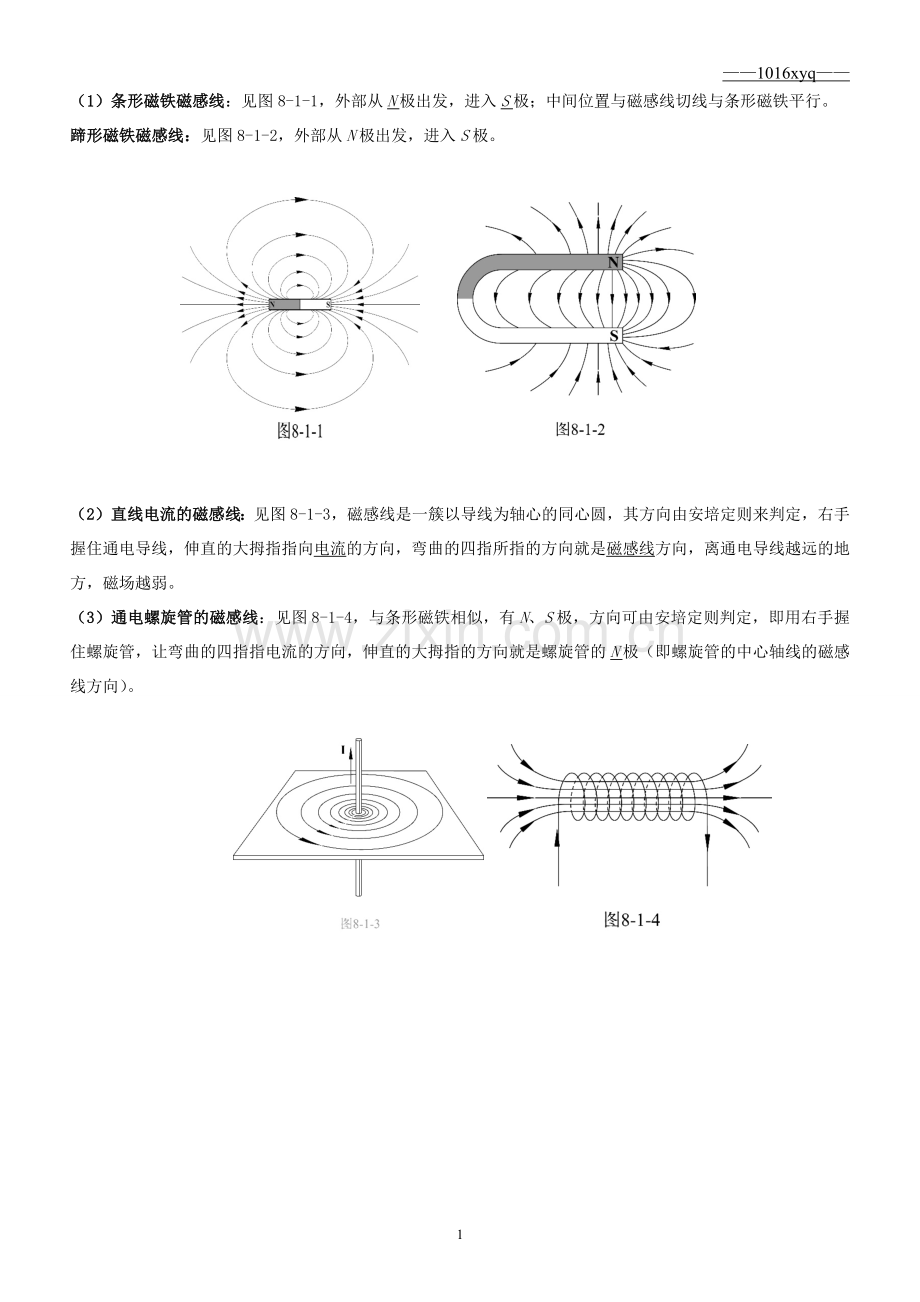 高中物理磁场知识点总结学习资料.doc_第1页